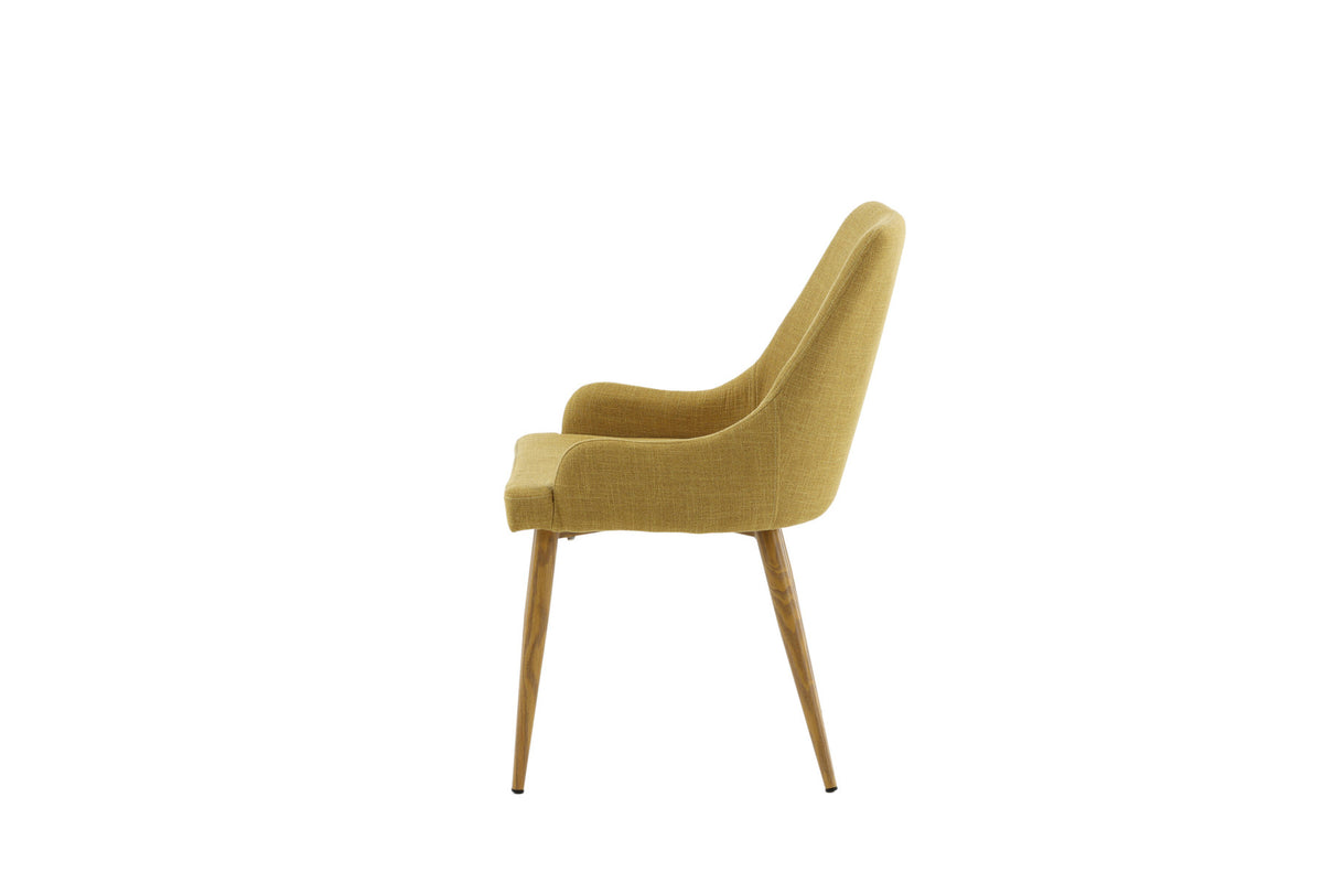 Plaza Stuhl in Senf / Natur präsentiert im Onlineshop von KAQTU Design AG. Stuhl ist von Venture Home