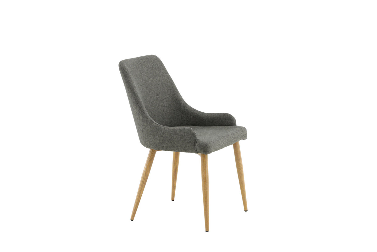 Plaza Stuhl in Dunkelgrau / Natur präsentiert im Onlineshop von KAQTU Design AG. Stuhl ist von Venture Home