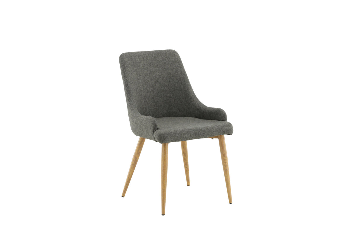 Plaza Stuhl in Dunkelgrau / Natur präsentiert im Onlineshop von KAQTU Design AG. Stuhl ist von Venture Home