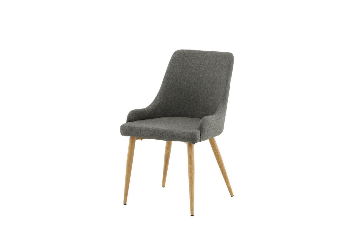 Plaza Stuhl in Dunkelgrau / Natur präsentiert im Onlineshop von KAQTU Design AG. Stuhl ist von Venture Home