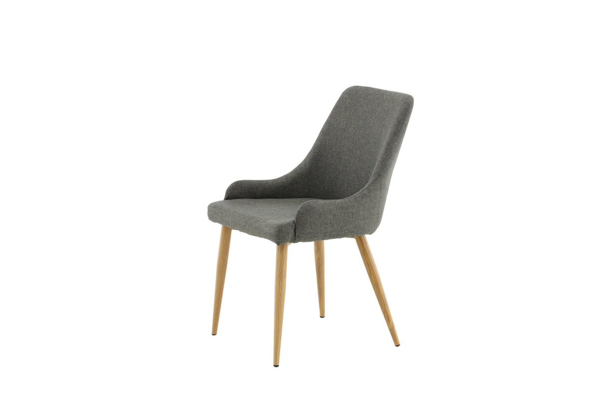 Plaza Stuhl in Dunkelgrau / Natur präsentiert im Onlineshop von KAQTU Design AG. Stuhl ist von Venture Home