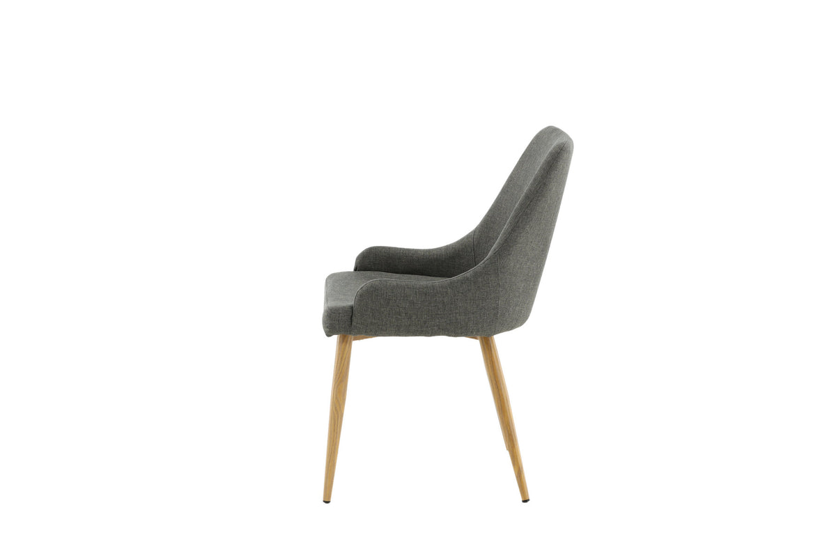 Plaza Stuhl in Dunkelgrau / Natur präsentiert im Onlineshop von KAQTU Design AG. Stuhl ist von Venture Home
