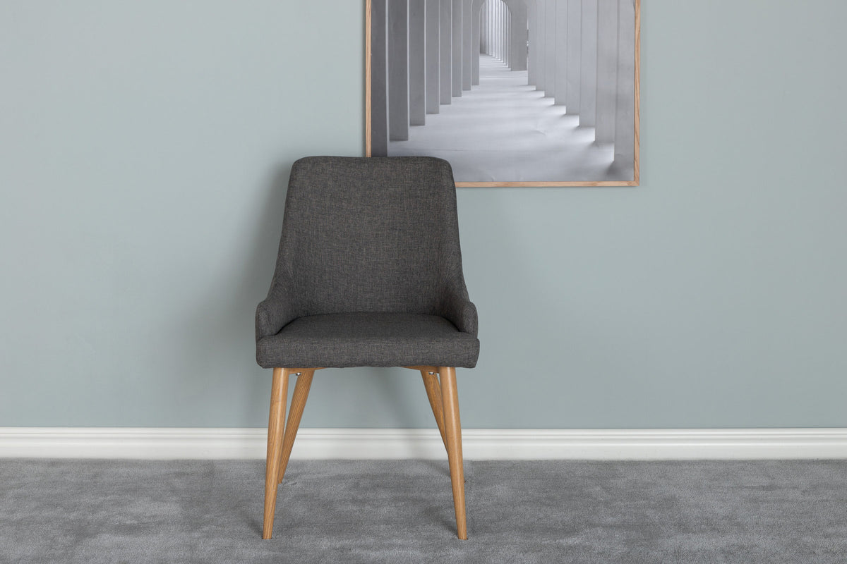 Plaza Stuhl in Dunkelgrau / Natur präsentiert im Onlineshop von KAQTU Design AG. Stuhl ist von Venture Home