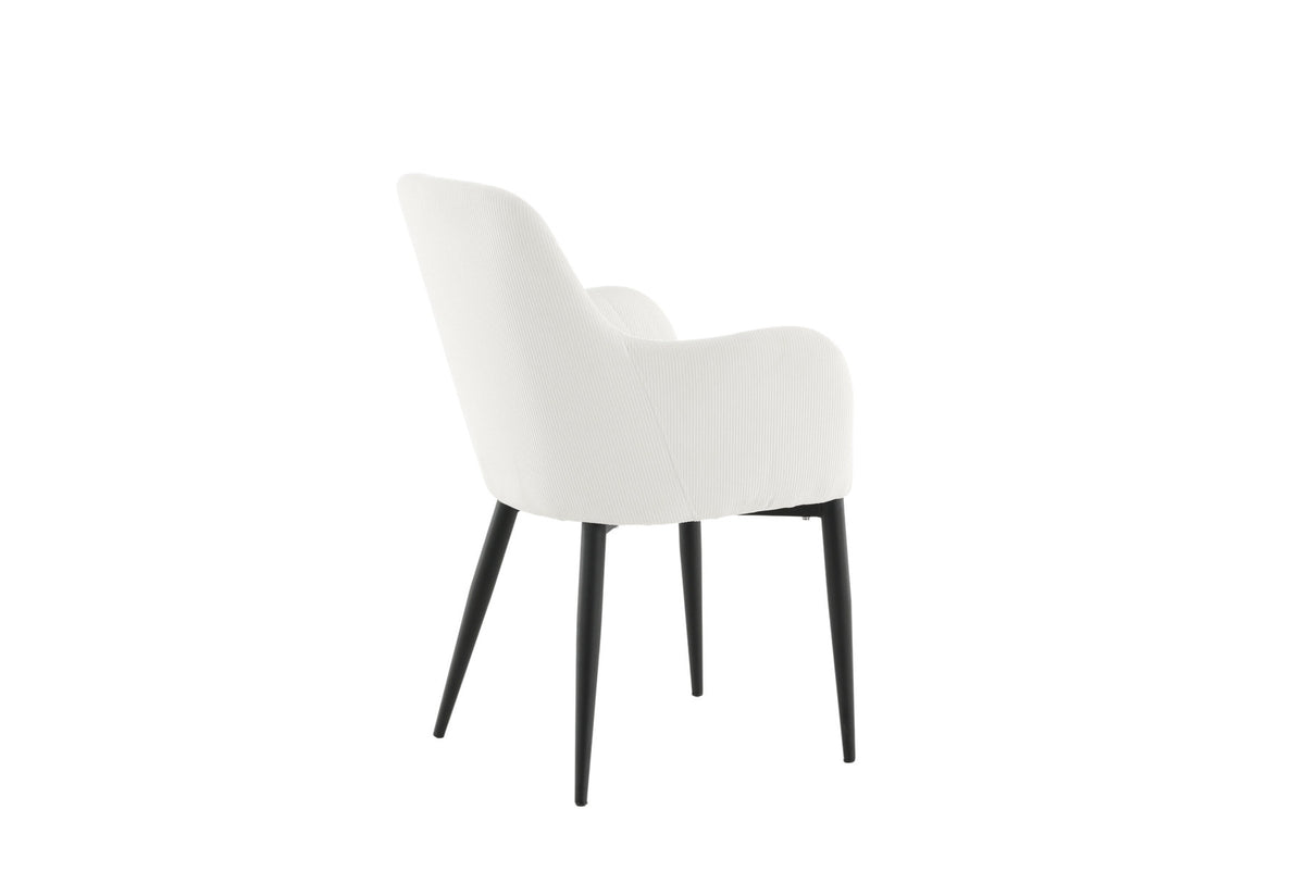 Comfort Stuhl in Weiss präsentiert im Onlineshop von KAQTU Design AG. Stuhl mit Armlehne ist von Venture Home