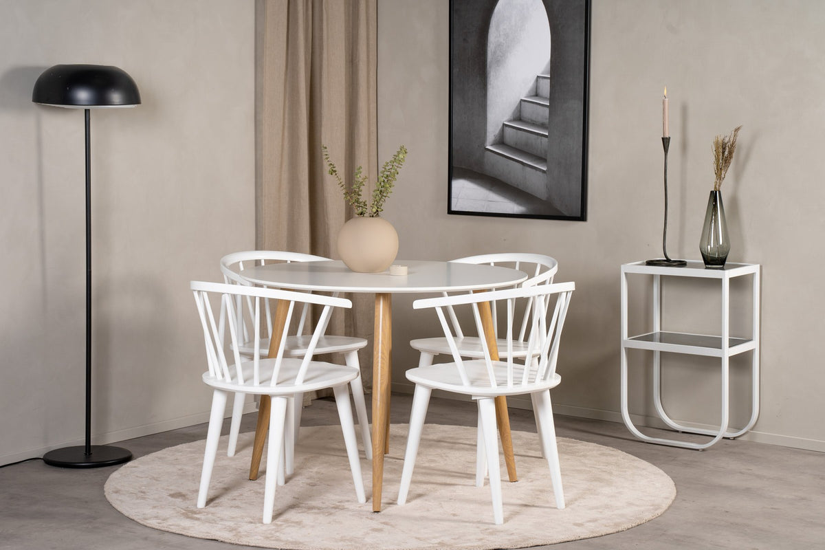 Plaza Tisch in Weiss präsentiert im Onlineshop von KAQTU Design AG. Esstisch ist von Venture Home