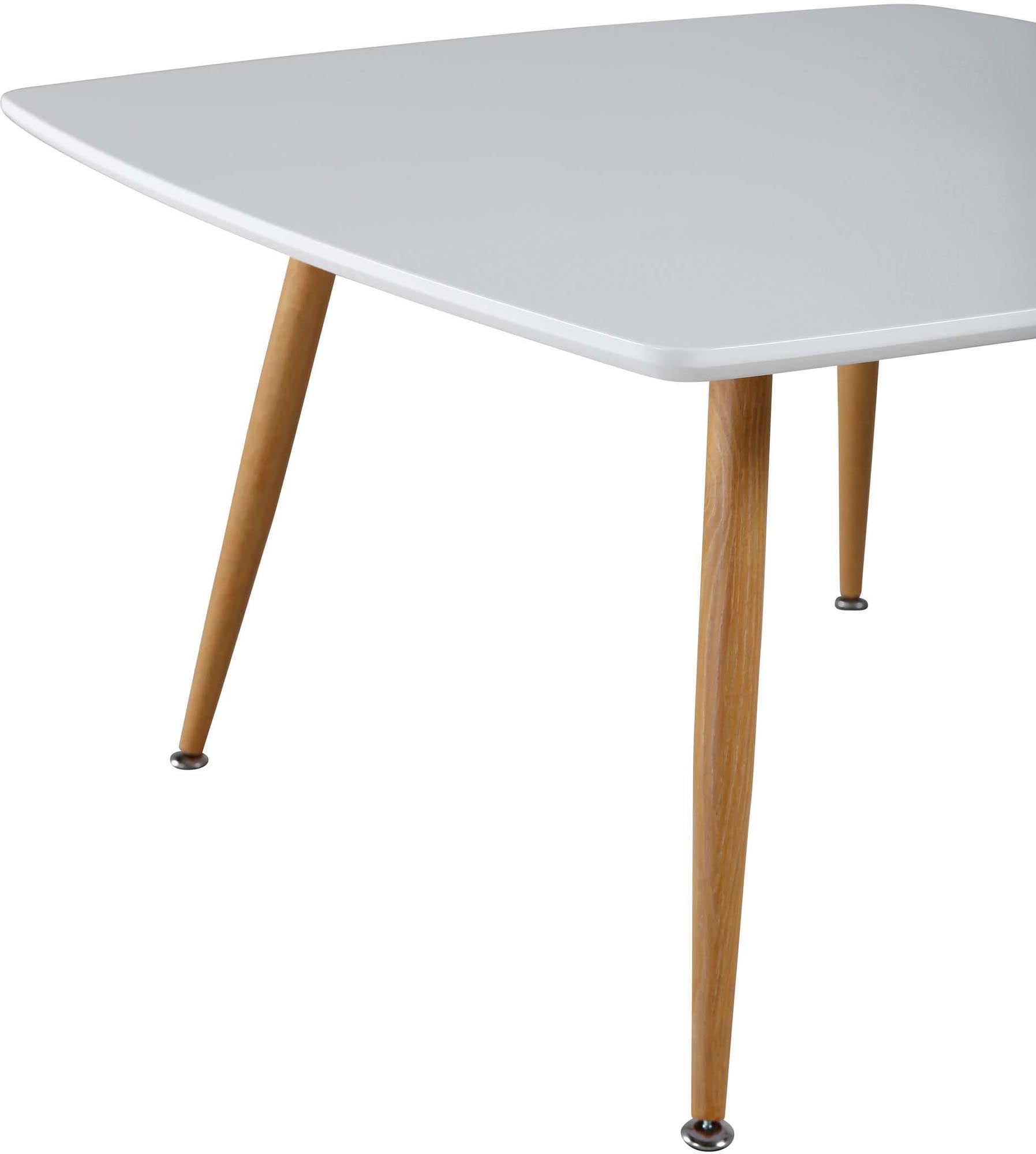 Plaza Beistelltisch in Weiss / Eiche präsentiert im Onlineshop von KAQTU Design AG. Beistelltisch ist von Venture Home