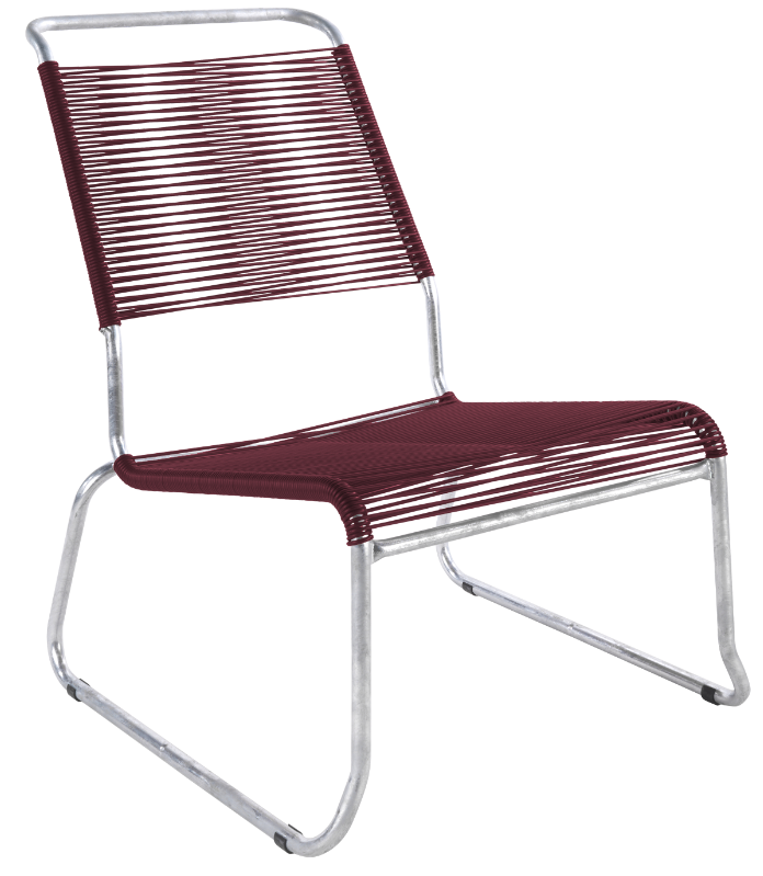 Eleganter Säntis Spaghetti-Lounger mit stabilen Kufen und bequemen Armlehnen, perfekt für entspannte Stunden im Freien.