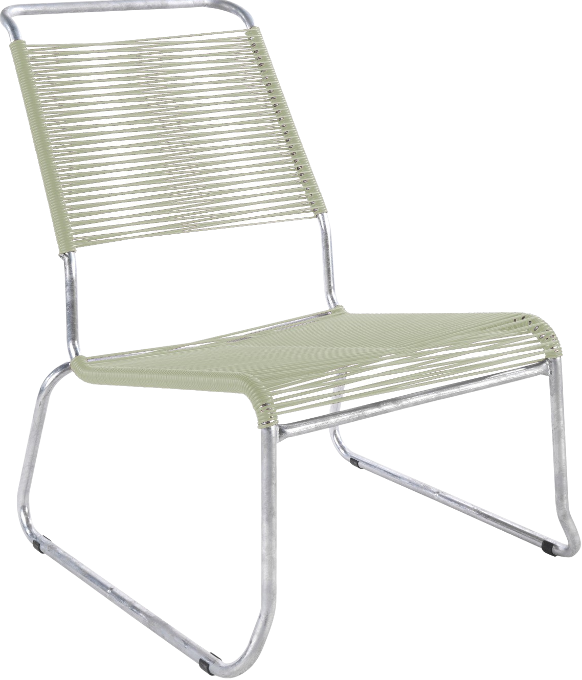 Eleganter Säntis Spaghetti-Lounger mit stabilen Kufen und bequemen Armlehnen, perfekt für entspannte Stunden im Freien.
