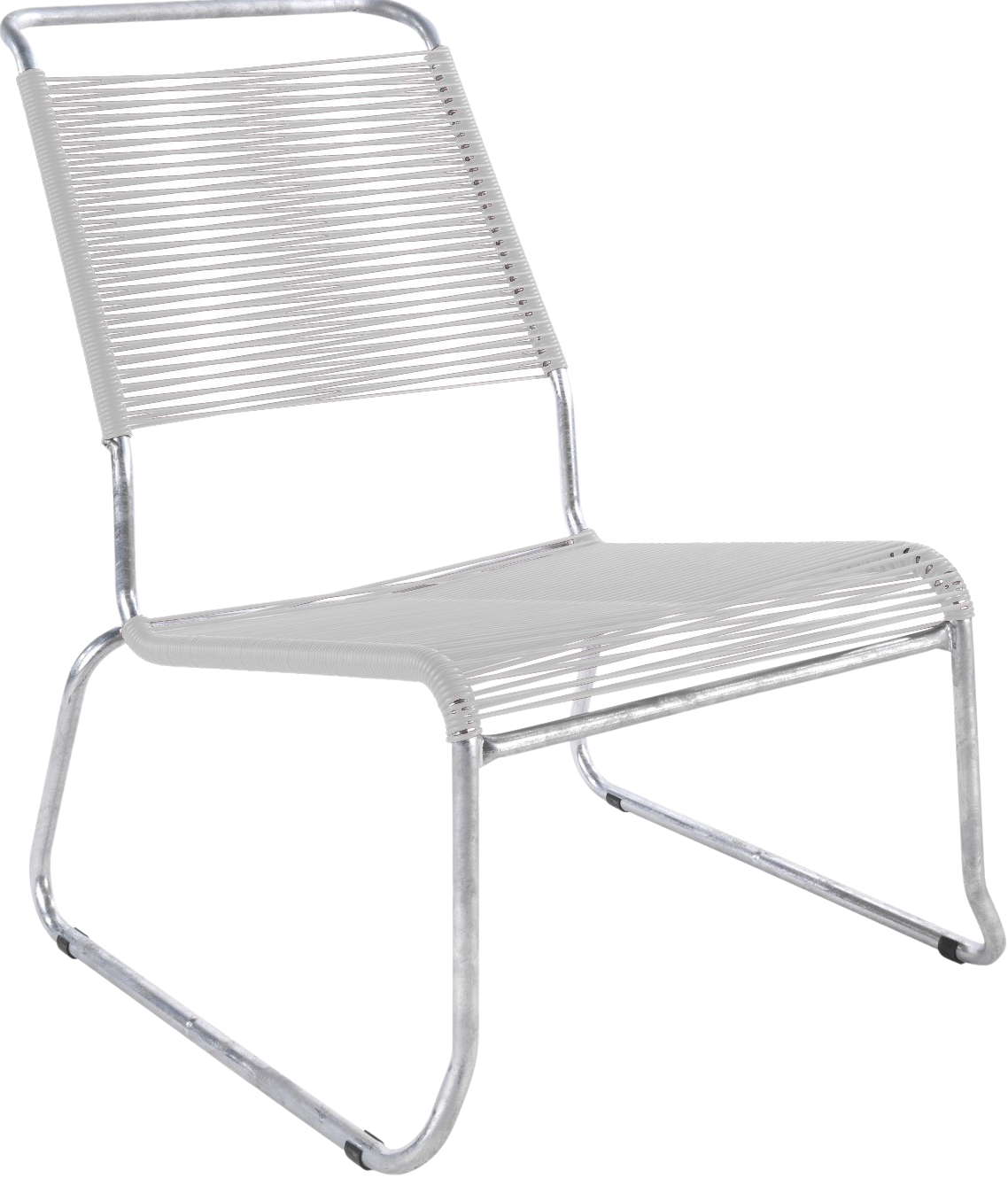 Eleganter Hochlehner Säntis Spaghetti-Lounger mit stabilen Kufen und bequemen Armlehnen, perfekt für entspannte Stunden im Freien.