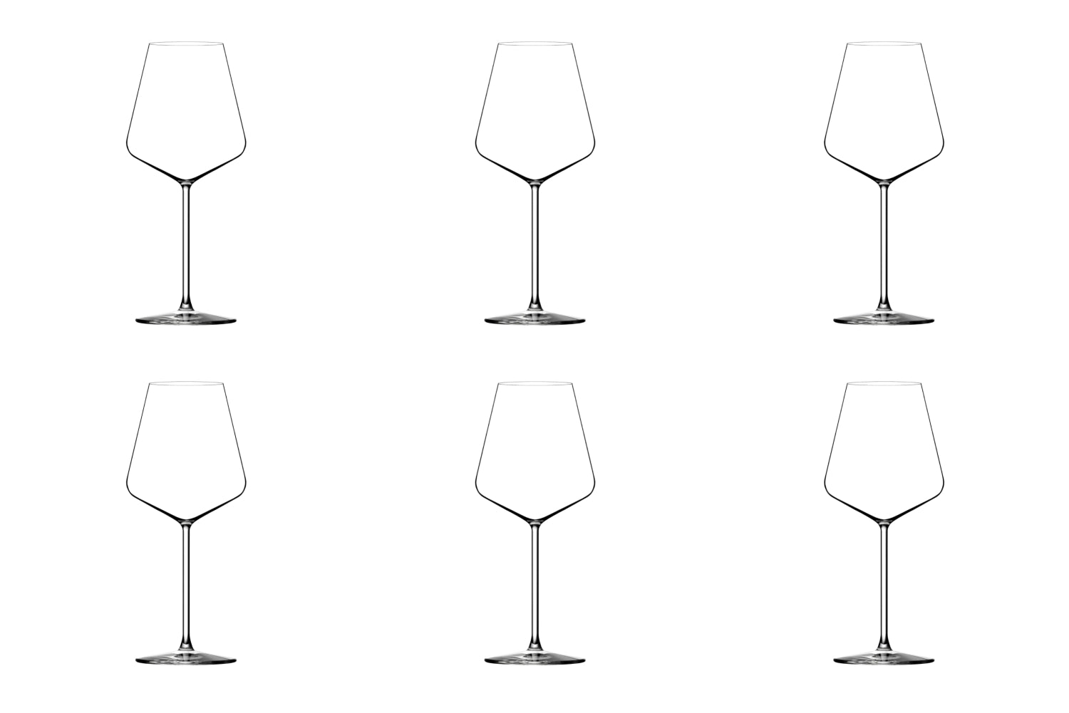 Set da 6 posti Sommier Hadrien Rosé e White Wine Glass 45Cl