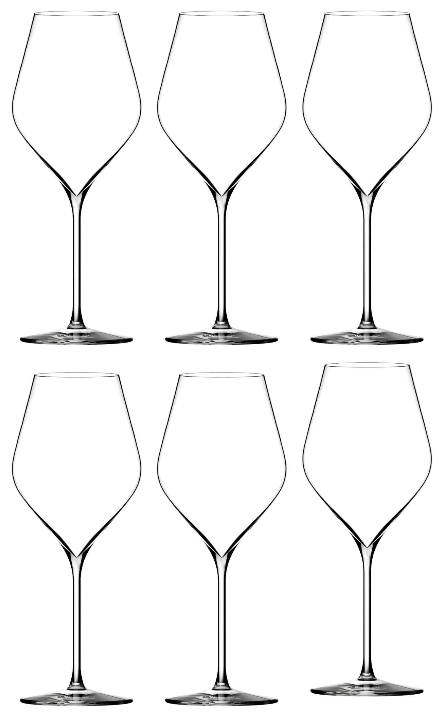 Set of 6 Absolus universal glasses 46cl
