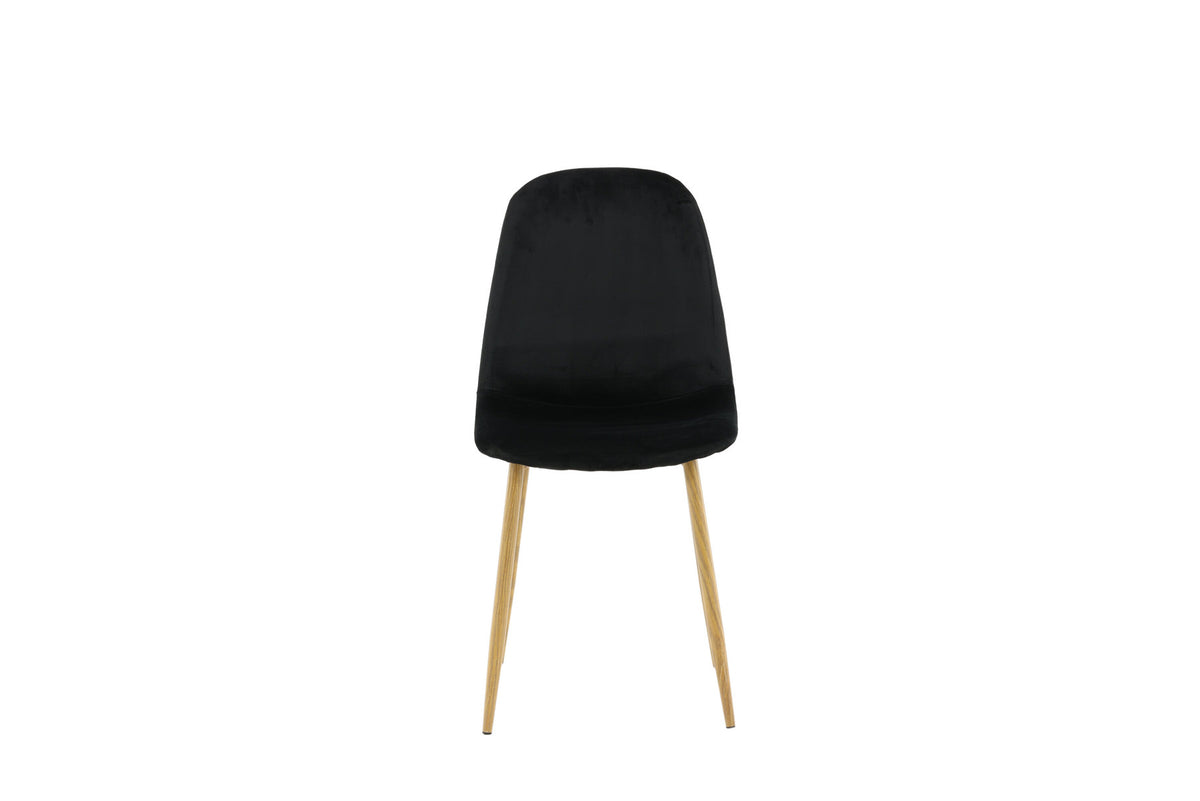 Polar Stuhl in Schwarz/Eicheimitat präsentiert im Onlineshop von KAQTU Design AG. Stuhl ist von Venture Home