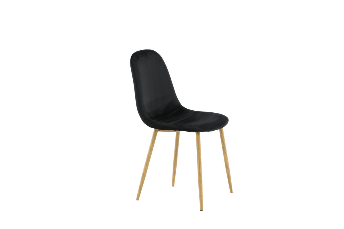 Polar Stuhl in Schwarz/Eicheimitat präsentiert im Onlineshop von KAQTU Design AG. Stuhl ist von Venture Home