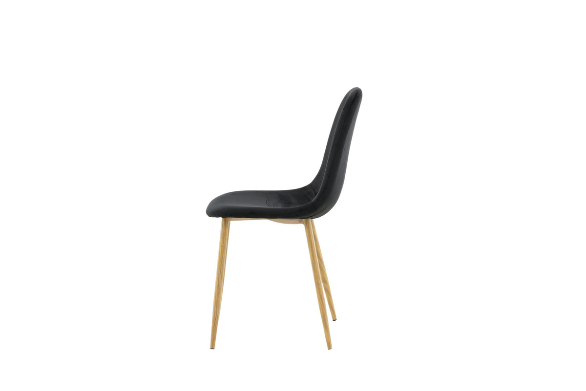 Polar Stuhl in Schwarz/Eicheimitat präsentiert im Onlineshop von KAQTU Design AG. Stuhl ist von Venture Home