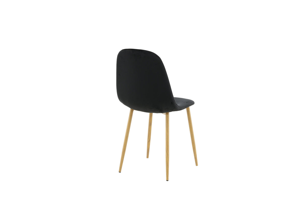 Polar Stuhl in Schwarz/Eicheimitat präsentiert im Onlineshop von KAQTU Design AG. Stuhl ist von Venture Home