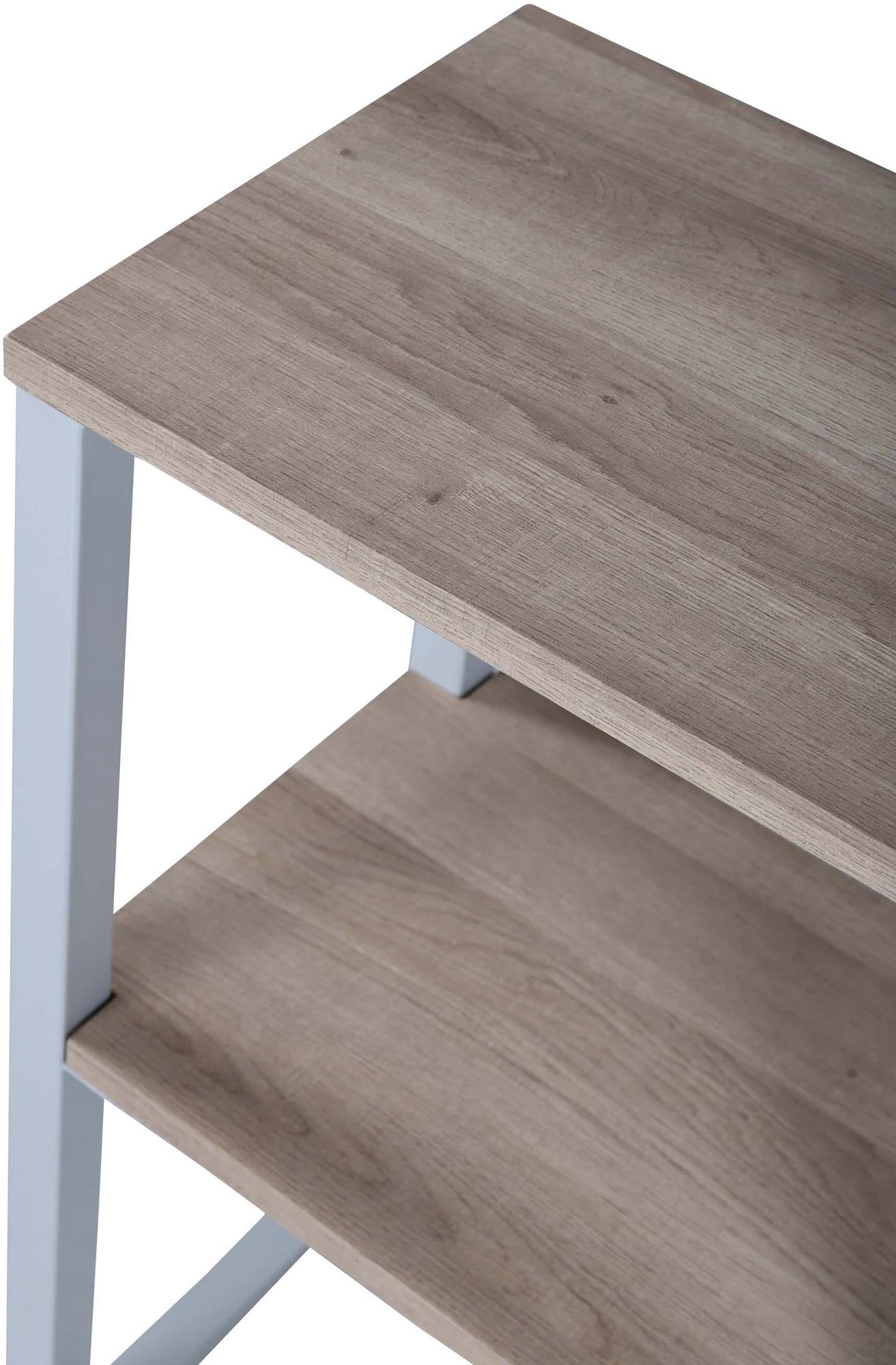 Moderner Rise Nachttisch von Venture Home: Elegante Betonoptik und robustes Metall vereinen sich in einem platzsparenden, vielseitigen Möbelstück.