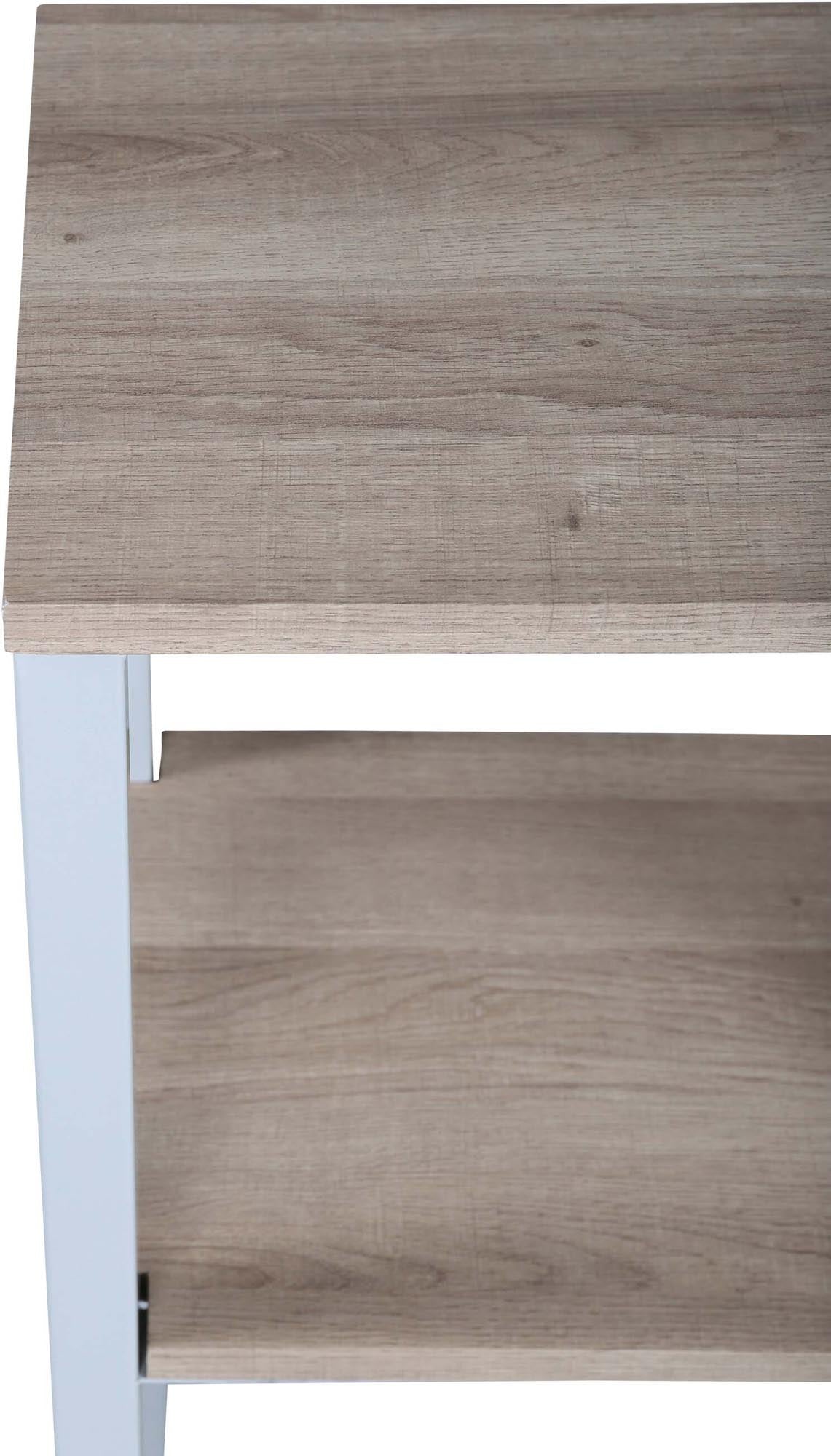 Stylischer Rise Nachttisch von Venture Home: Hochwertige Materialien in Betonoptik und Metall, ideal für jedes Zimmer und platzsparend.