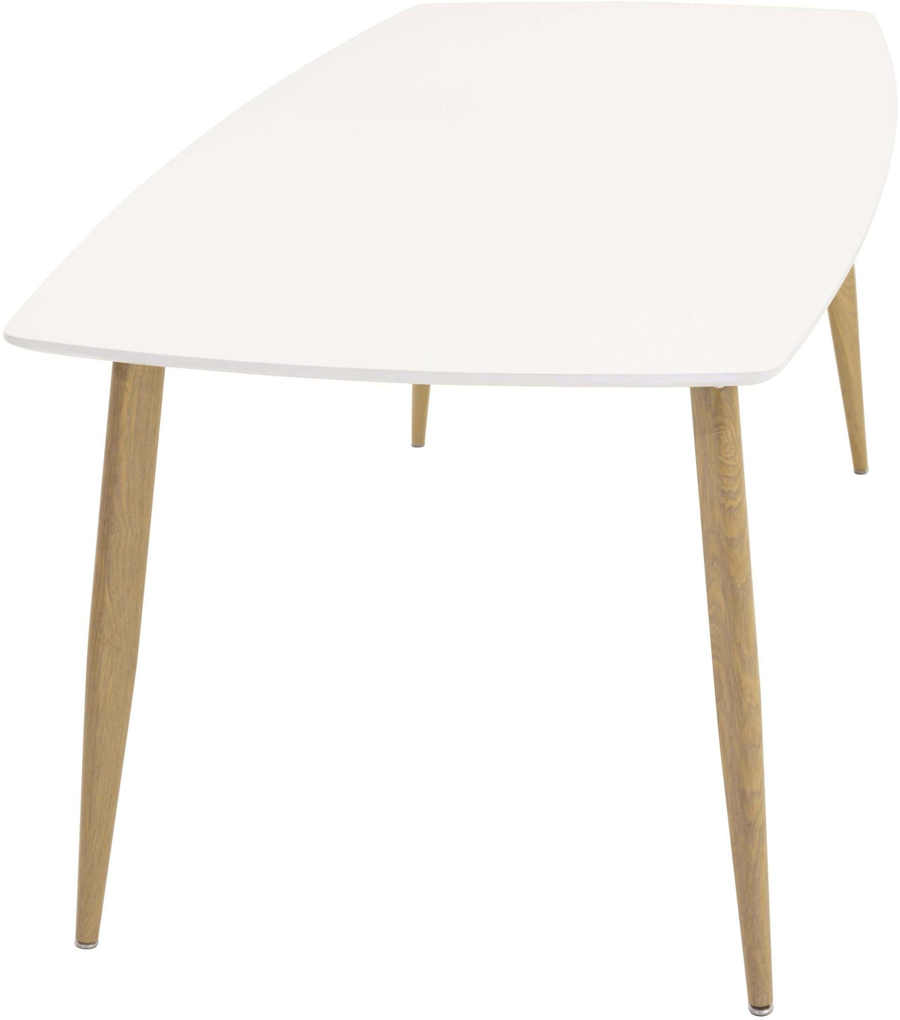 Polar Esstisch Elipse in Weiss / Eiche präsentiert im Onlineshop von KAQTU Design AG. Esstisch ist von Venture Home