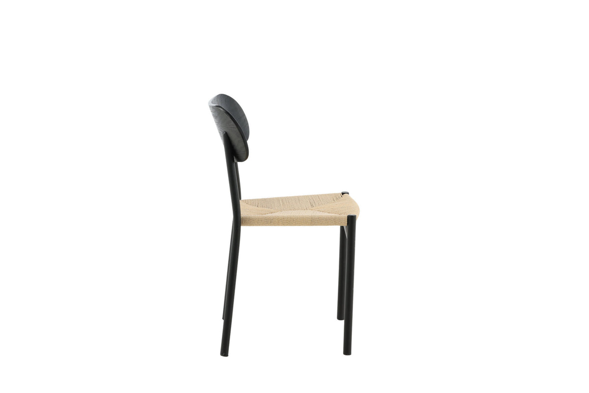 Polly Stuhl in Natur / Schwarz präsentiert im Onlineshop von KAQTU Design AG. Stuhl ist von Venture Home
