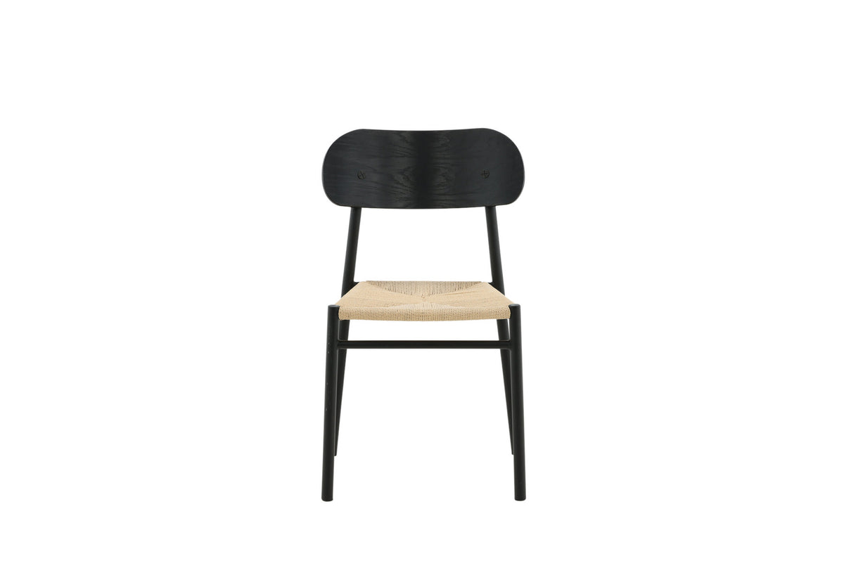 Polly Stuhl in Natur / Schwarz präsentiert im Onlineshop von KAQTU Design AG. Stuhl ist von Venture Home