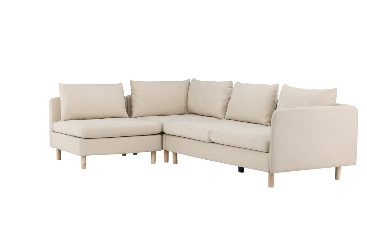 Zero Ecksofa in Beige präsentiert im Onlineshop von KAQTU Design AG. 3er Sofa ist von Venture Home