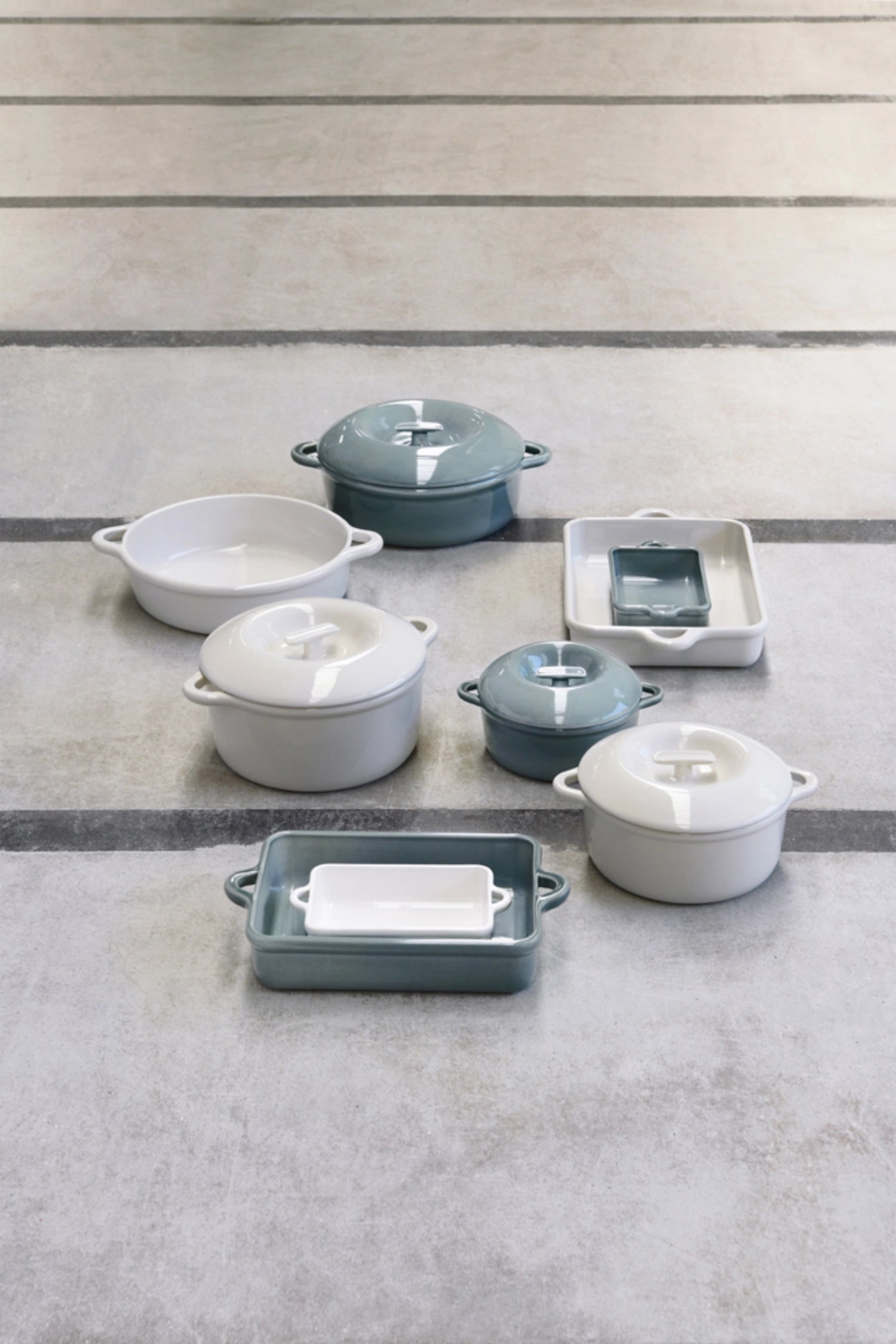 Bombardamento boxer d31cm nuvola grigio con coperchio