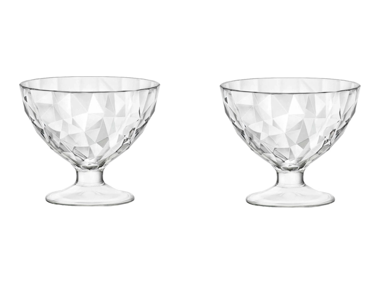 Set of 2 Coupe Diamond transparent 36cl