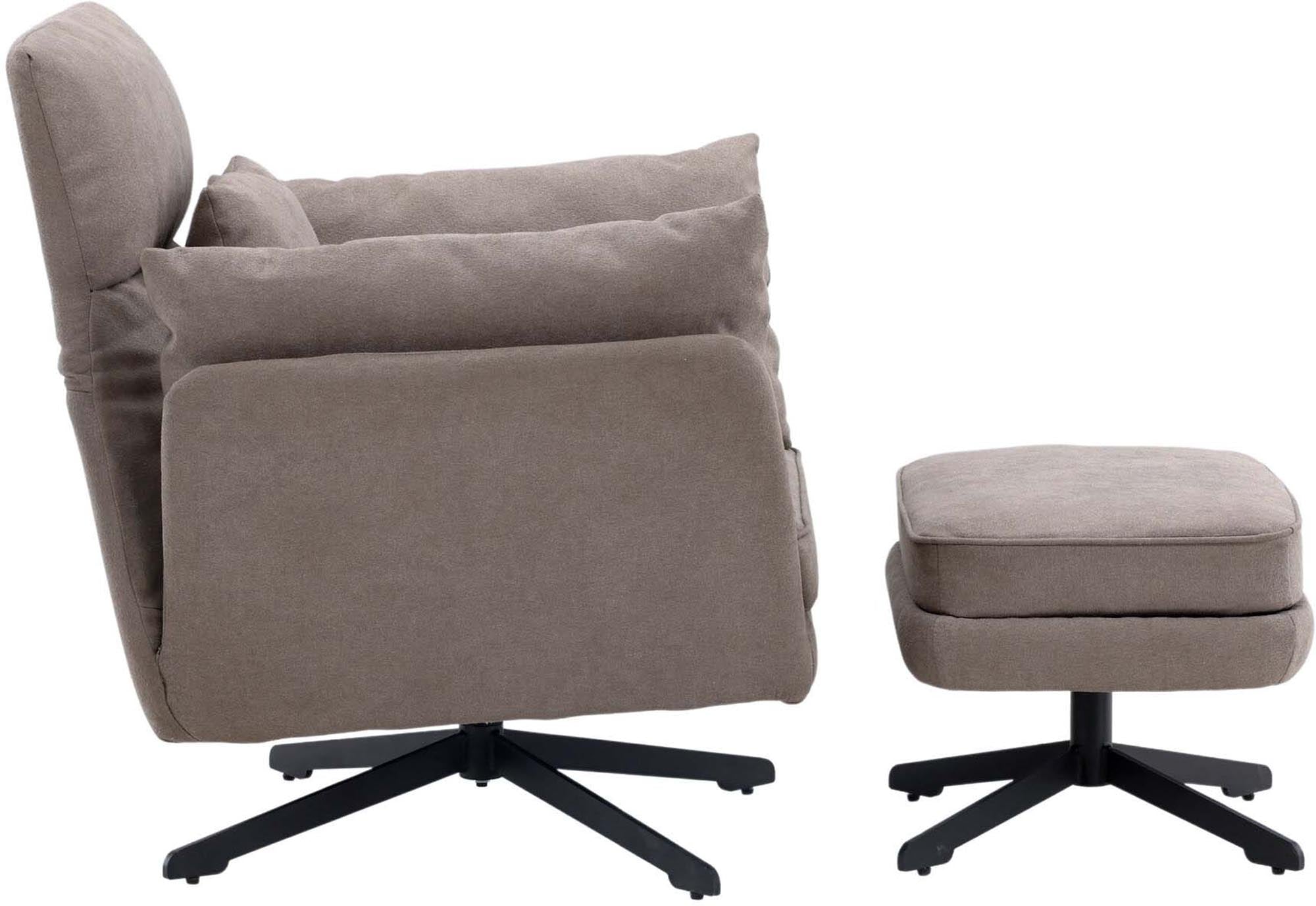 Madrid Sessel von Venture Home: Eleganter Komfort in grauem Boulene-Stoff, ideal für stilvolle Wohnräume und entspannte Leseecken.