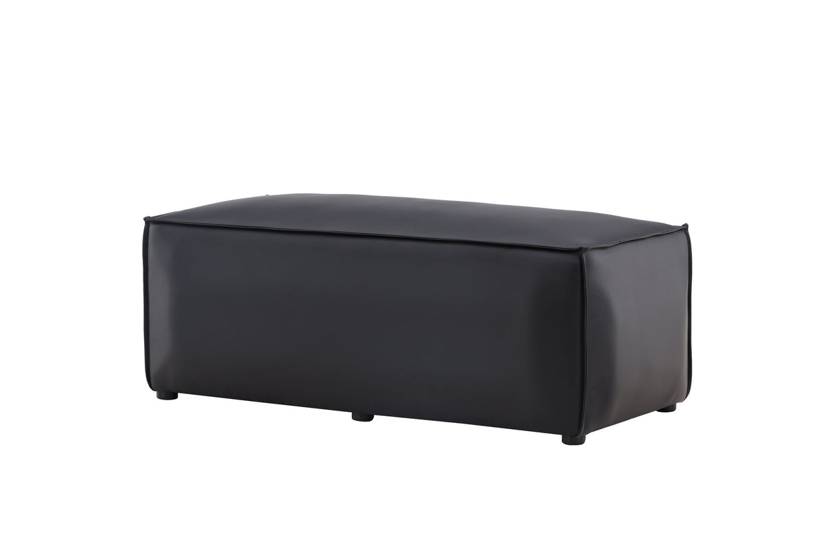 Palmero Hocker in Schwarz präsentiert im Onlineshop von KAQTU Design AG. Pouf ist von Venture Home