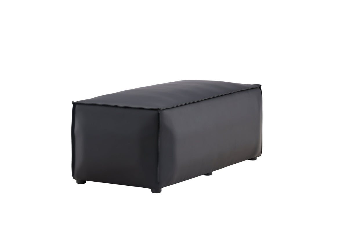 Palmero Hocker in Schwarz präsentiert im Onlineshop von KAQTU Design AG. Pouf ist von Venture Home