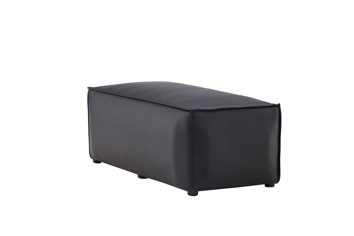 Palmero Hocker in Schwarz präsentiert im Onlineshop von KAQTU Design AG. Pouf ist von Venture Home