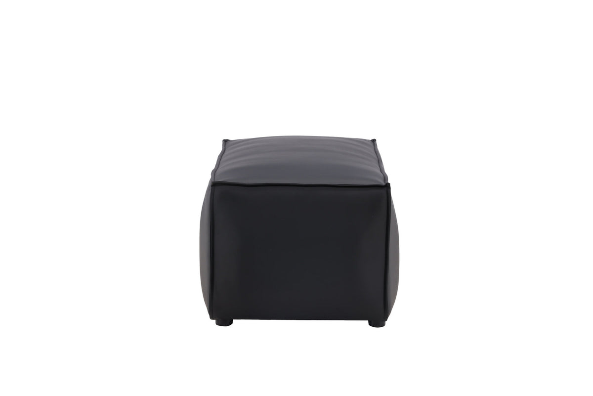 Palmero Hocker in Schwarz präsentiert im Onlineshop von KAQTU Design AG. Pouf ist von Venture Home