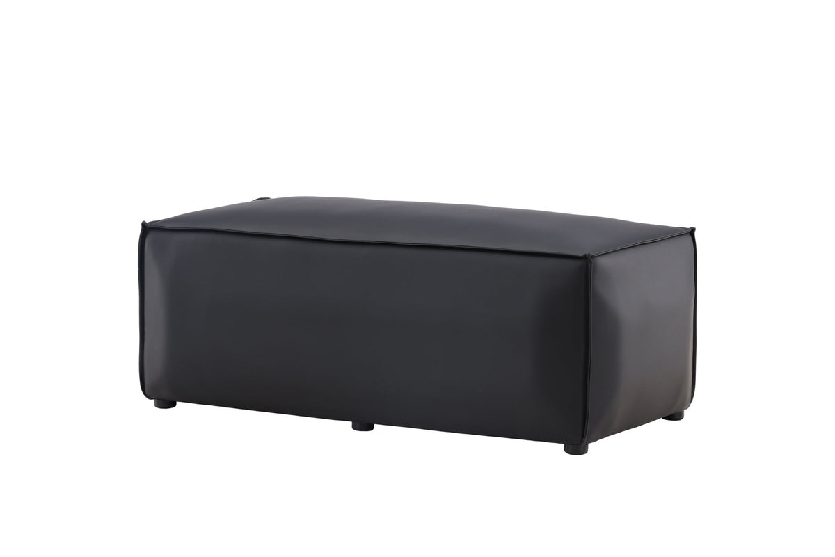 Palmero Hocker in Schwarz präsentiert im Onlineshop von KAQTU Design AG. Pouf ist von Venture Home