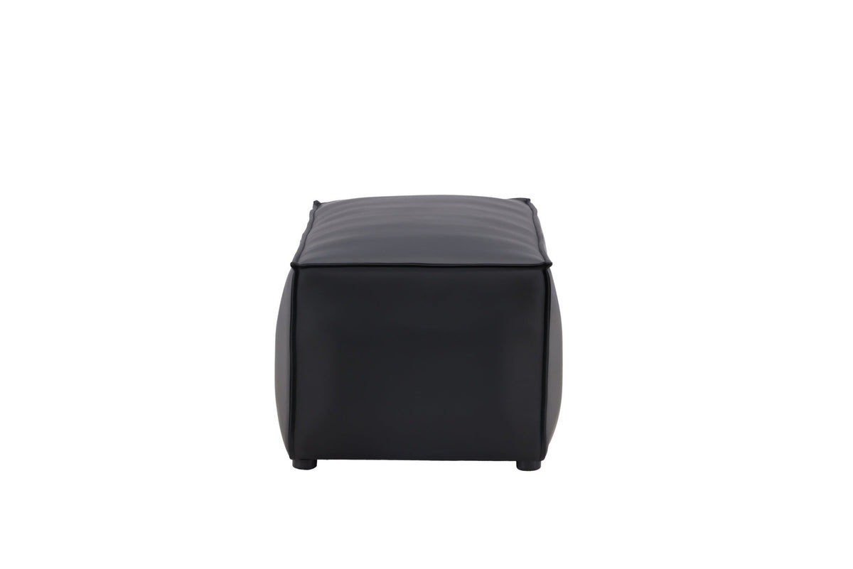 Palmero Hocker in Schwarz präsentiert im Onlineshop von KAQTU Design AG. Pouf ist von Venture Home