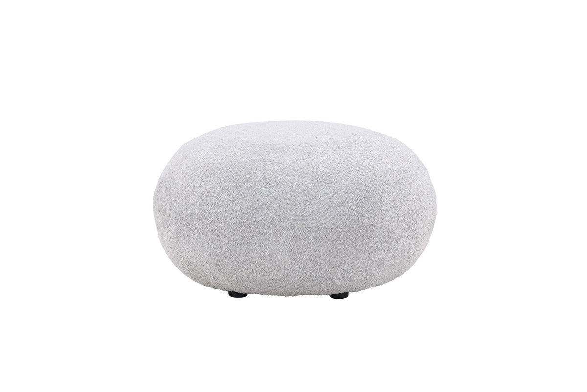 Bologna Hocker in Hellgrau präsentiert im Onlineshop von KAQTU Design AG. Pouf ist von Venture Home