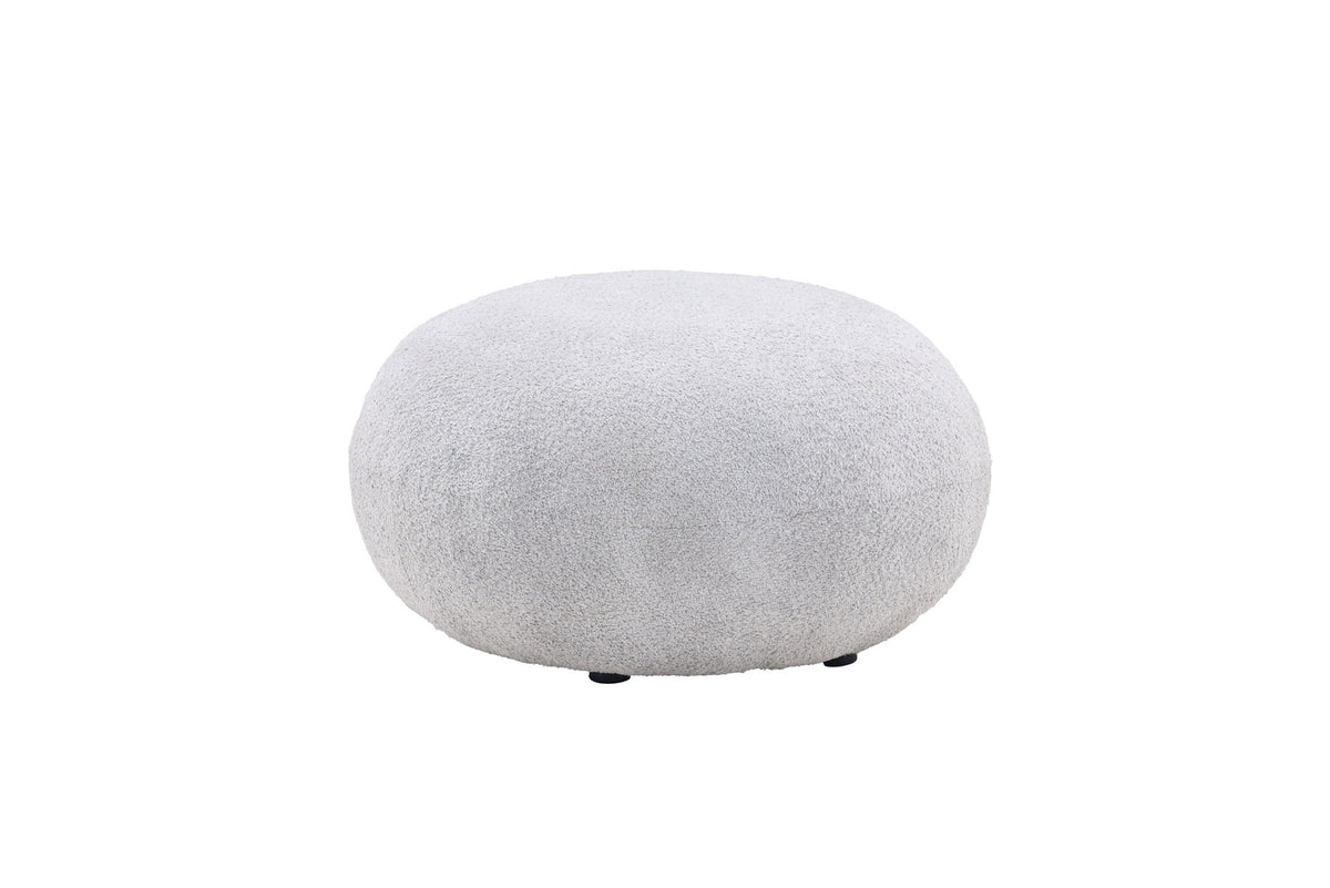 Bologna Hocker in Hellgrau präsentiert im Onlineshop von KAQTU Design AG. Pouf ist von Venture Home