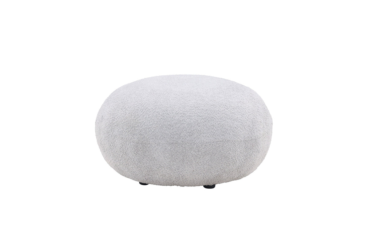 Bologna Hocker in Hellgrau präsentiert im Onlineshop von KAQTU Design AG. Pouf ist von Venture Home