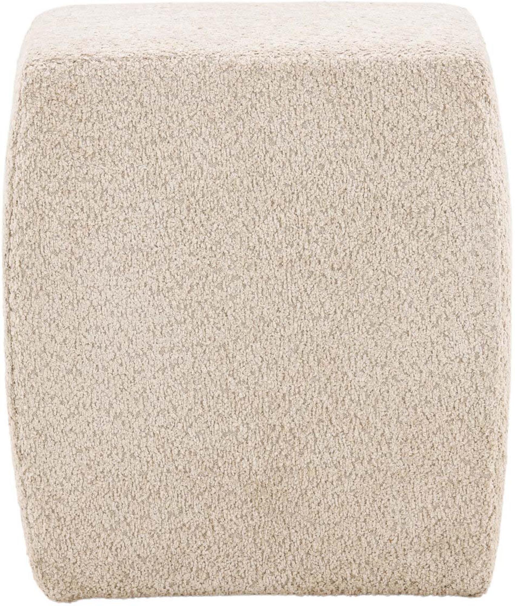 Stilvoller Neapel Pouf von Venture Home in modernem Beige-Ton.