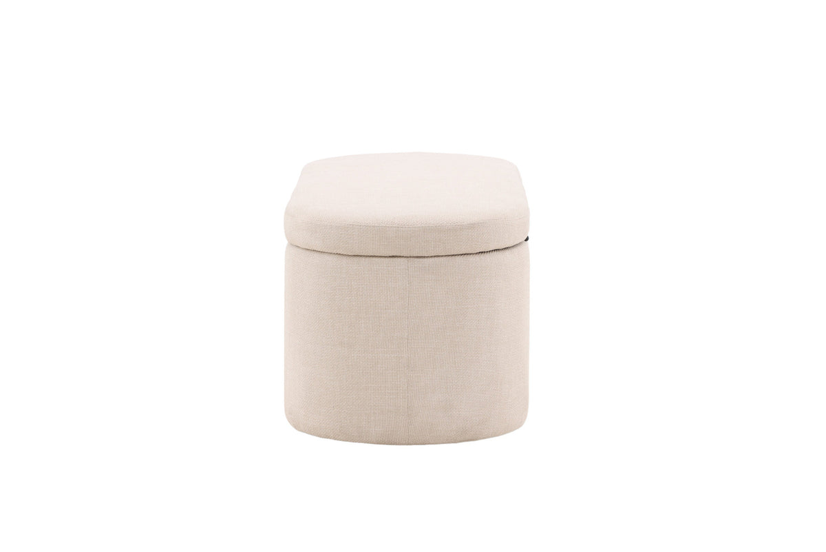 Potenza Ottoman in Cremefarben präsentiert im Onlineshop von KAQTU Design AG. Ottoman ist von Venture Home