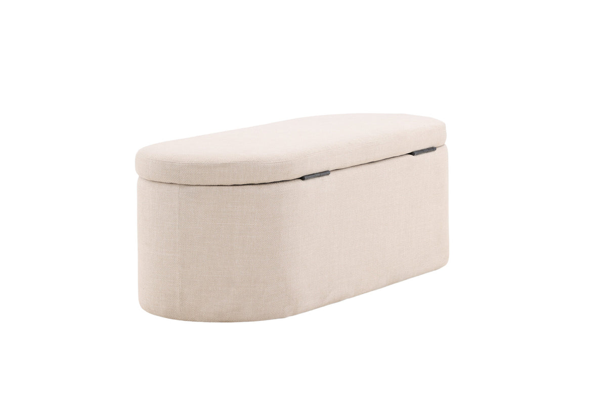 Potenza Ottoman in Cremefarben präsentiert im Onlineshop von KAQTU Design AG. Ottoman ist von Venture Home