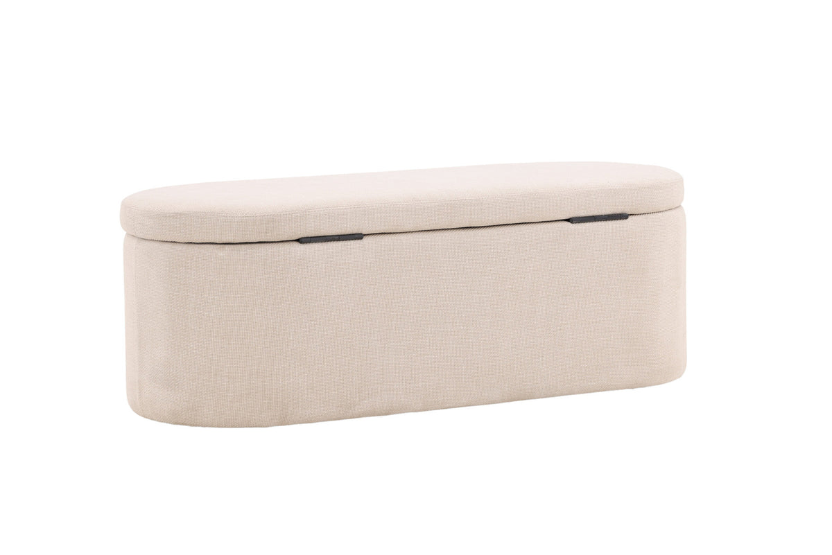 Potenza Ottoman in Cremefarben präsentiert im Onlineshop von KAQTU Design AG. Ottoman ist von Venture Home