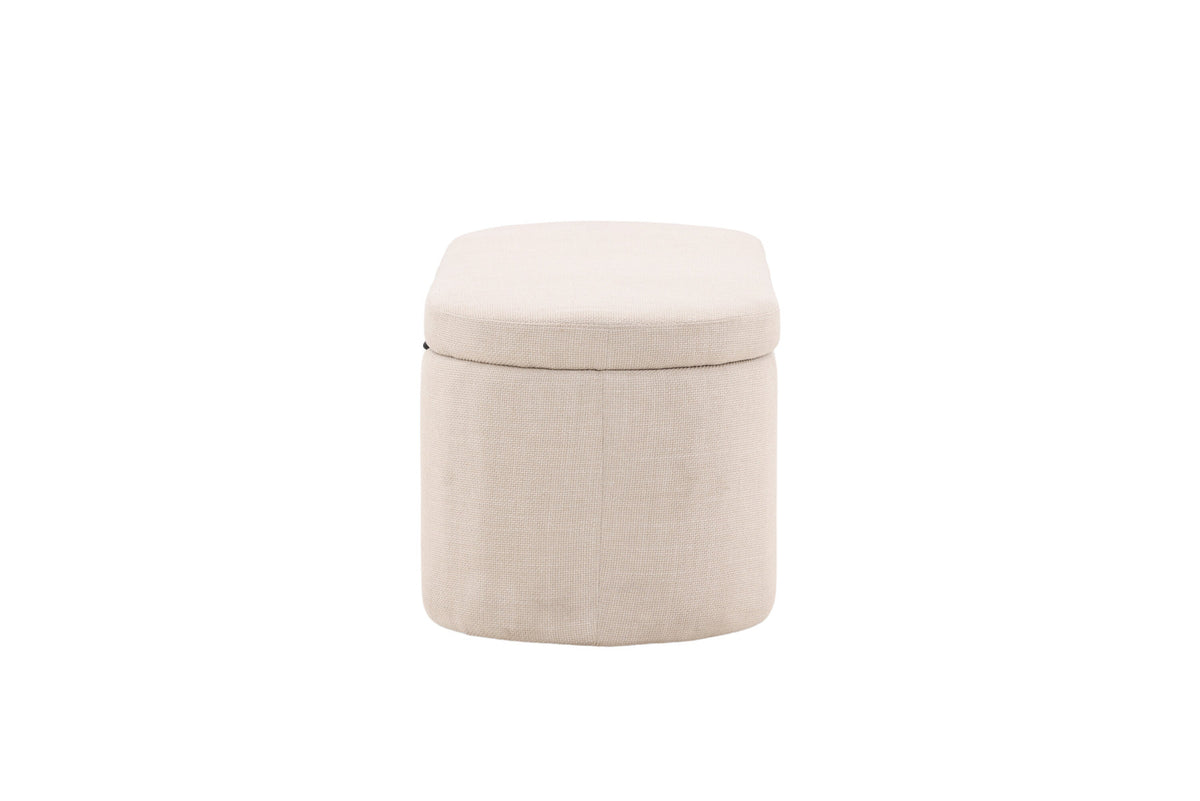 Potenza Ottoman in Cremefarben präsentiert im Onlineshop von KAQTU Design AG. Ottoman ist von Venture Home