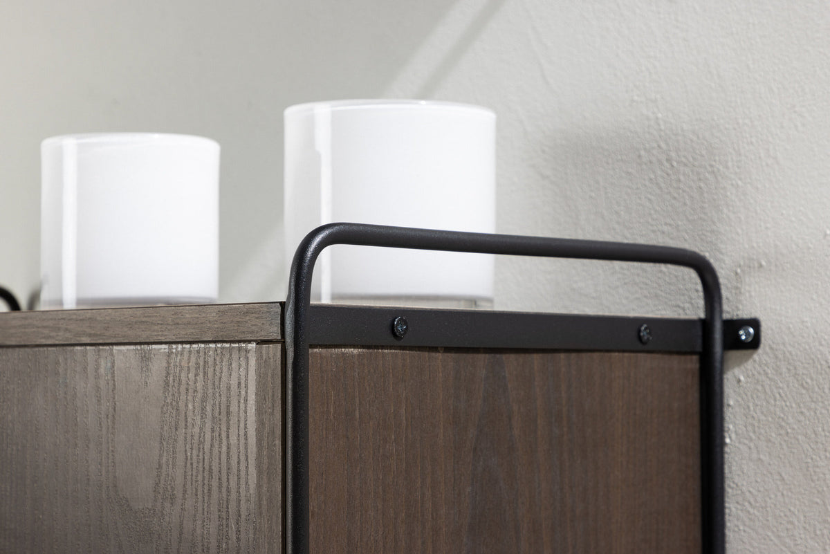 Paris Wandregal in Schwarz/Mokka präsentiert im Onlineshop von KAQTU Design AG. Wandregal ist von Venture Home