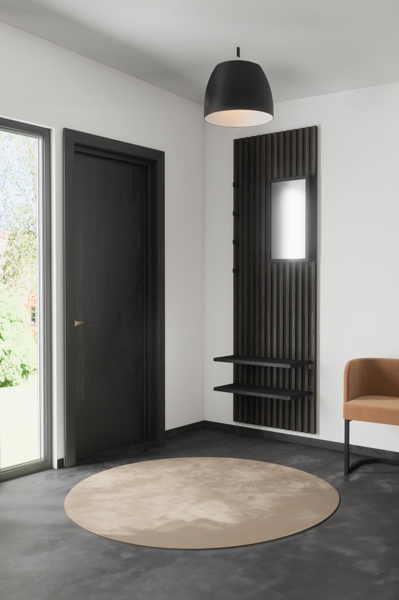 Moderner Nimes Spiegel von Venture Home, 35x72,5 cm, stilvoll schwarz.