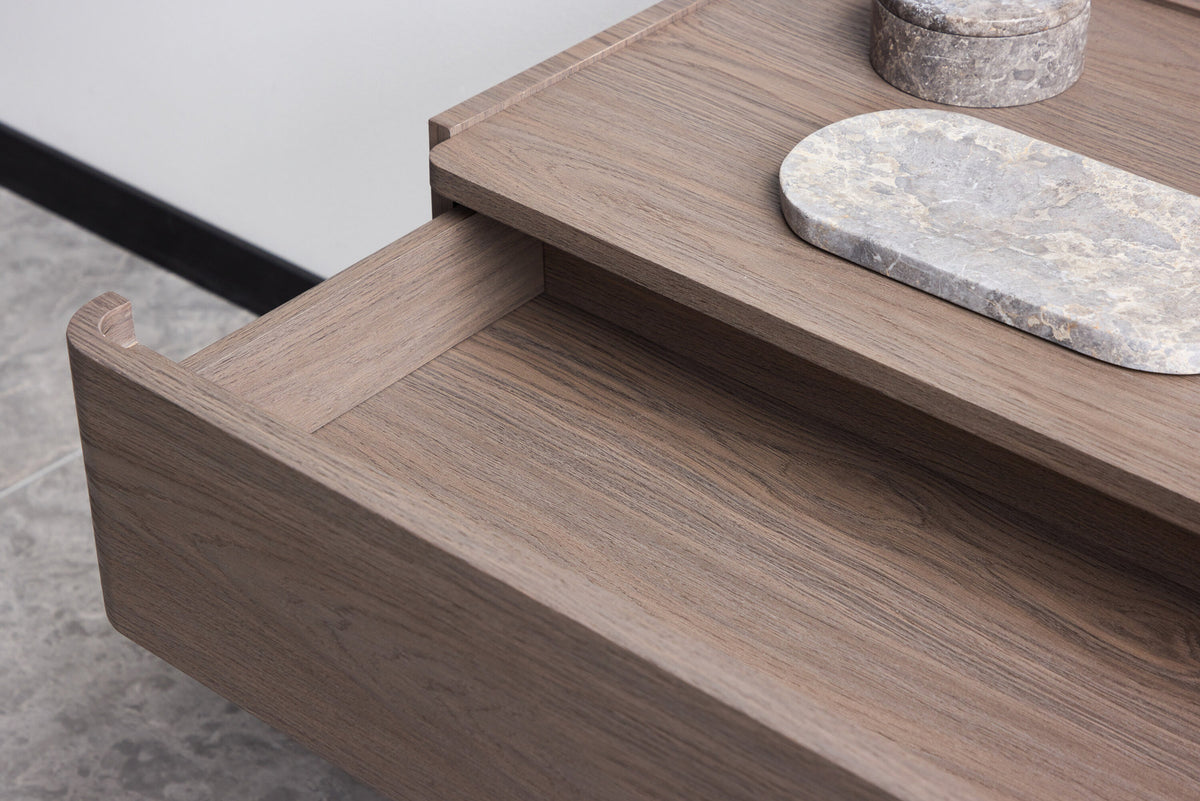 Noble Nachttisch in Mocca präsentiert im Onlineshop von KAQTU Design AG. Korpus ist von Venture Home
