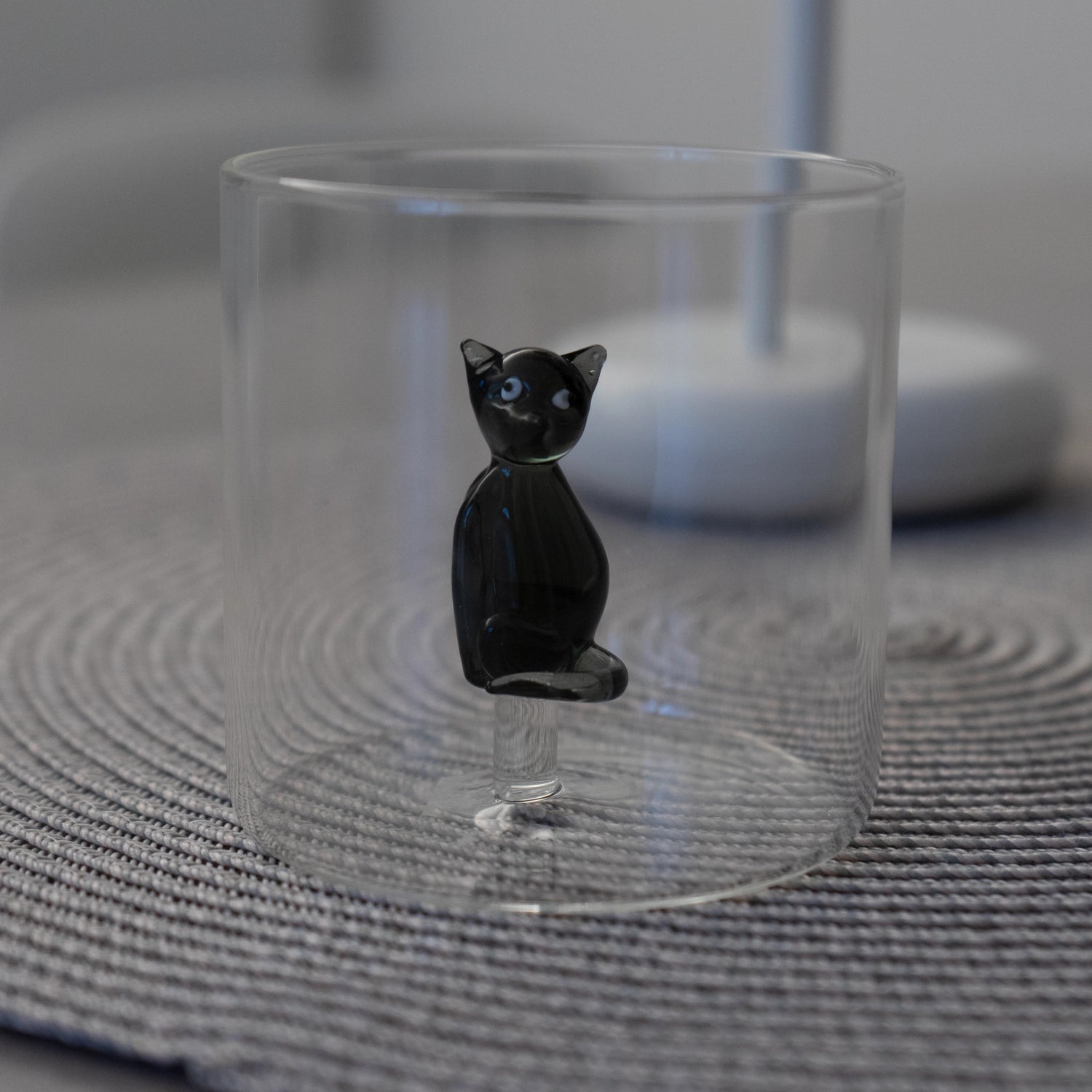 Glas aus Borosilikat 250ml Katze in Transparent präsentiert im Onlineshop von KAQTU Design AG. Glas ist von Easy Life