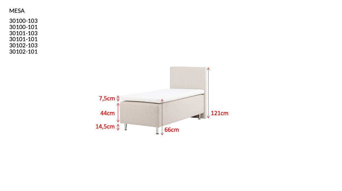Bett Mesa in Beige präsentiert im Onlineshop von KAQTU Design AG. Bett ist von Venture Home