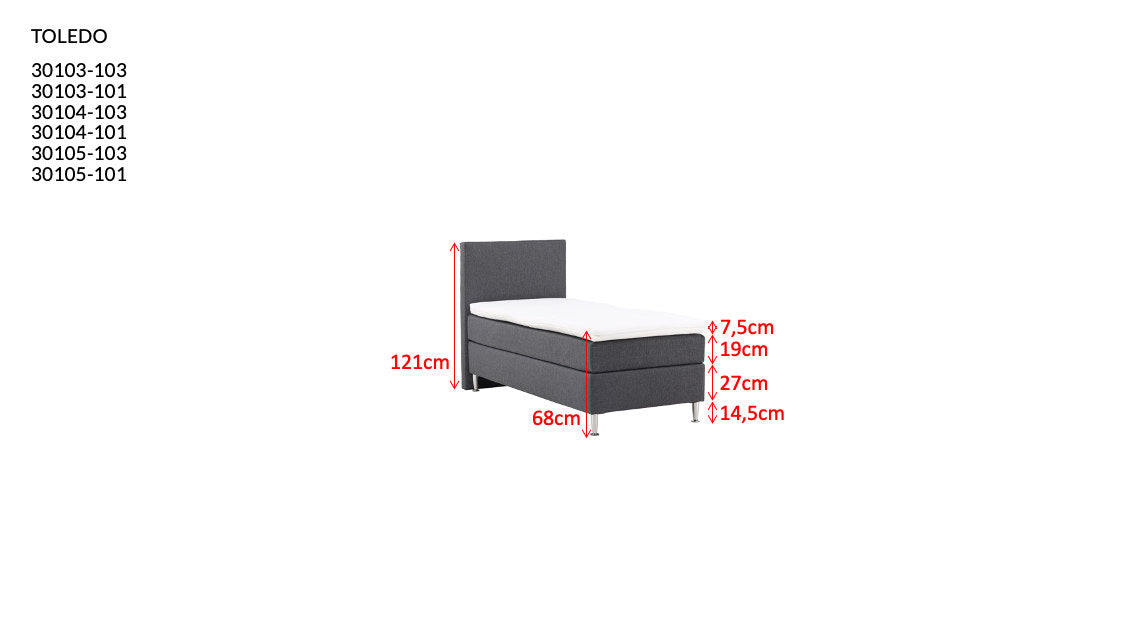 Bett Toledo in Beige präsentiert im Onlineshop von KAQTU Design AG. Bett ist von Venture Home