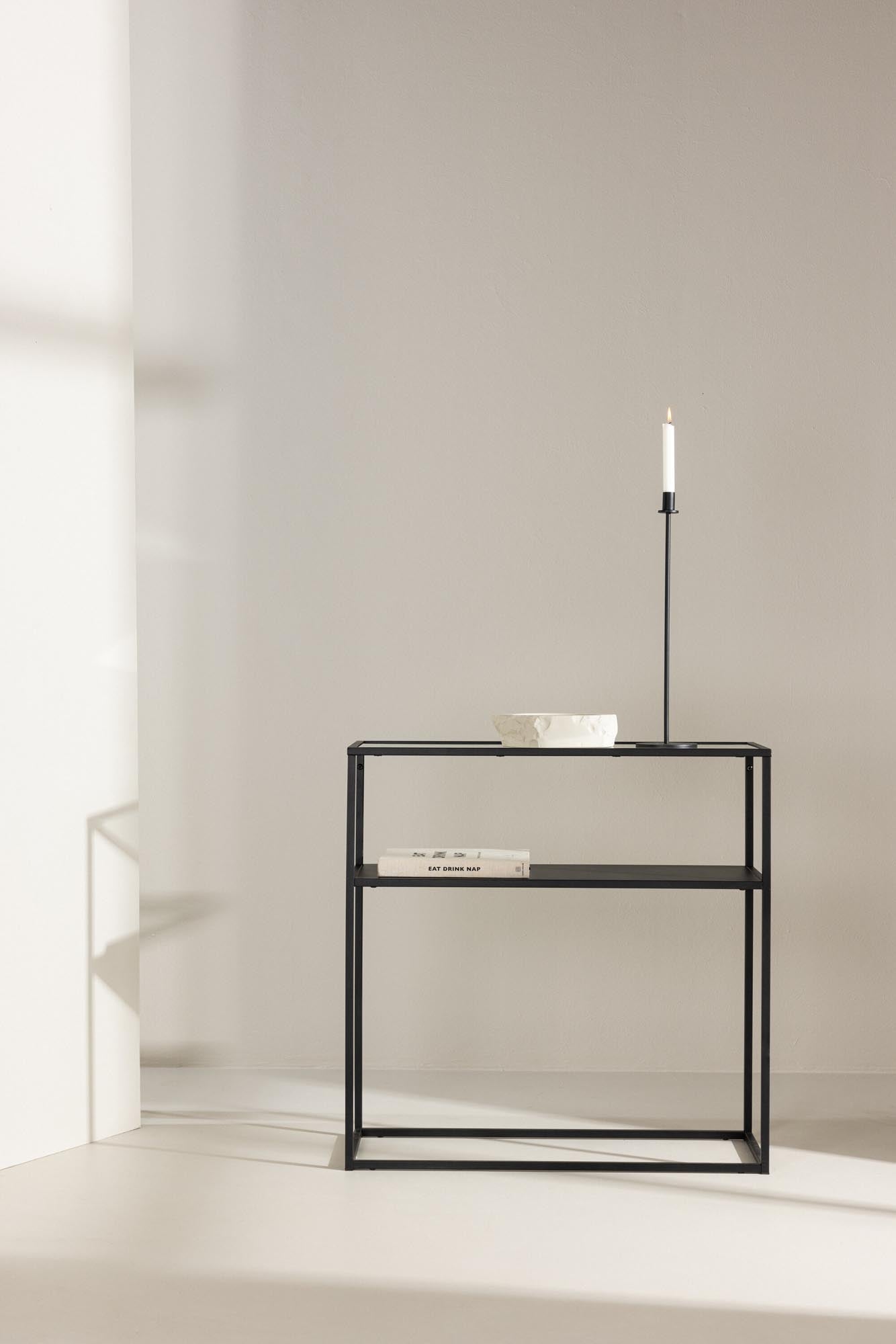 Eleganter Bogotá Beistelltisch: Glas & Stahl, skandinavisches Design, vielseitig, stabil, leicht, pflegeleicht, modern.