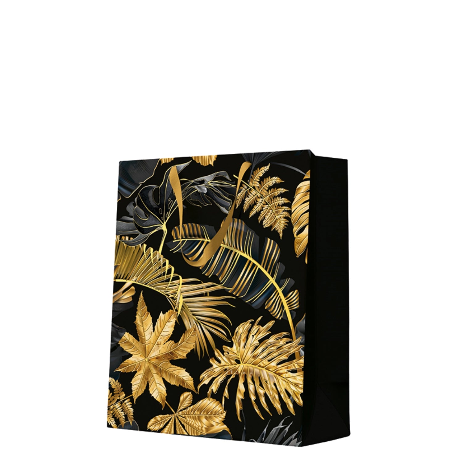 Geschenktüte Large Premium Golden Leaves in Mehrfarbig präsentiert im Onlineshop von KAQTU Design AG. Geschenkzubehör ist von PAW